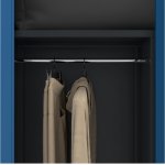 DAWID metāla saimniecības skapis DAWID 900 x 1850 x 450 mm, antracīta zila