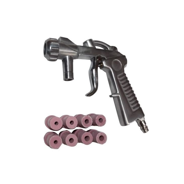 Sandblasting gun + 8 nozzles