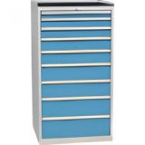 Darbnīcas skapji ar vairākām atvilktnēm